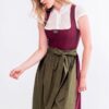 Midi Dirndl 65 cm beere oliv Frieda 016555 ~ 48