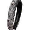 Samt Haarreif mit Strass-Edelweiß ~ grau