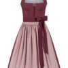 Midi Dirndl 65 cm dunkelrot altrosa Magdalena 014820 ~ 48