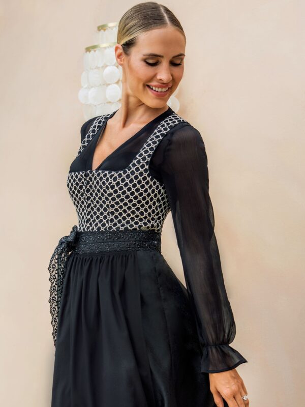 Dirndlbluse ARNSTEIN ~ 42 ~ schwarz