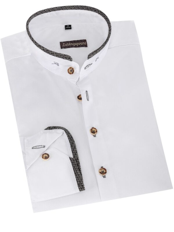 Trachtenhemd VINZENT (slim fit) ~ 44 ~ weiß