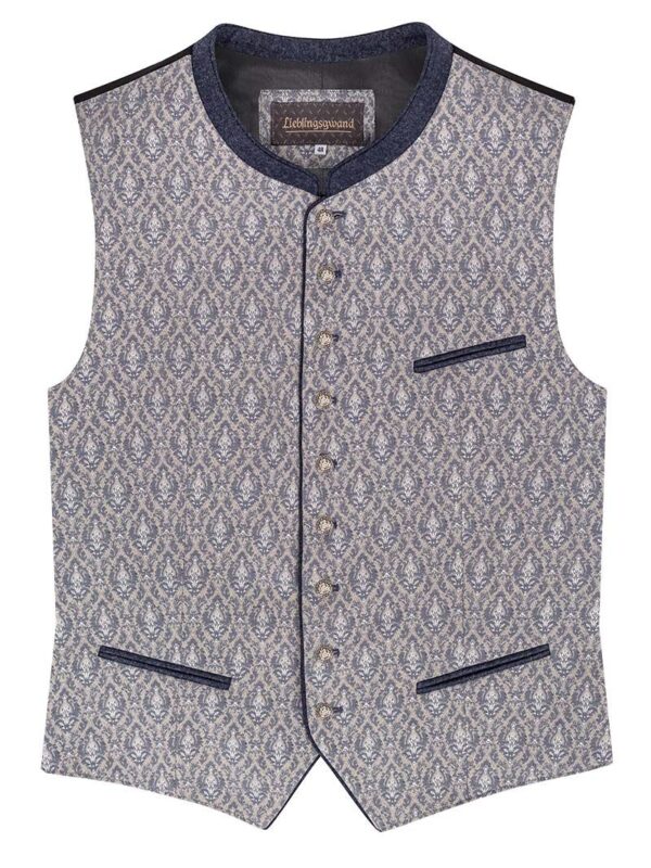 Trachtenweste blau grau Franz 016083 ~ 50