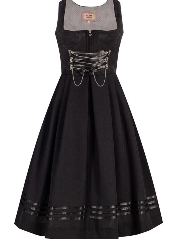 Midi Dirndl 65 cm Gastro schwarz Britta 010942 ~ 52