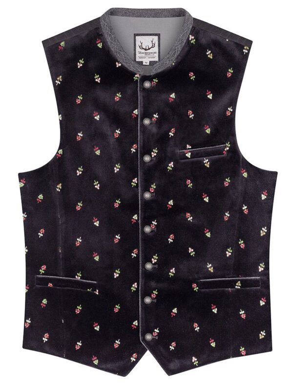 Trachtenweste schwarz Samt Vittorio 013728 ~ 44