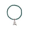Kristallarmband mit Hirsch-Anhänger verschiedenfarbig 008464 ~ dunkelgrün