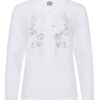 Trachtenbluse langarm weiß grau Winnie 009243 ~ 38