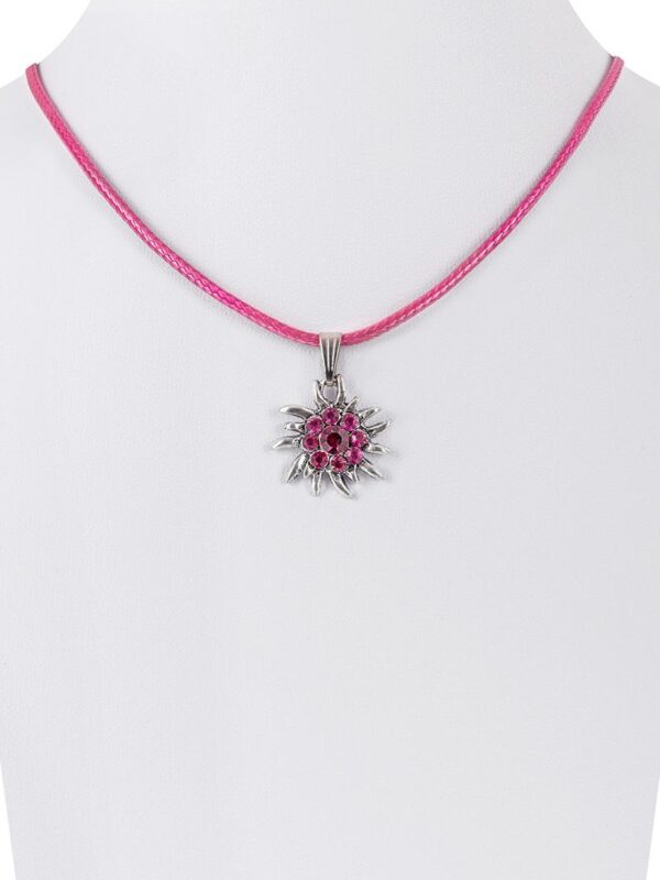 Kinder Collier mit Edelweiß ~ pink