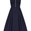 Dirndl lang 80 cm Gastro dunkelblau Britta 010944 ~ 54
