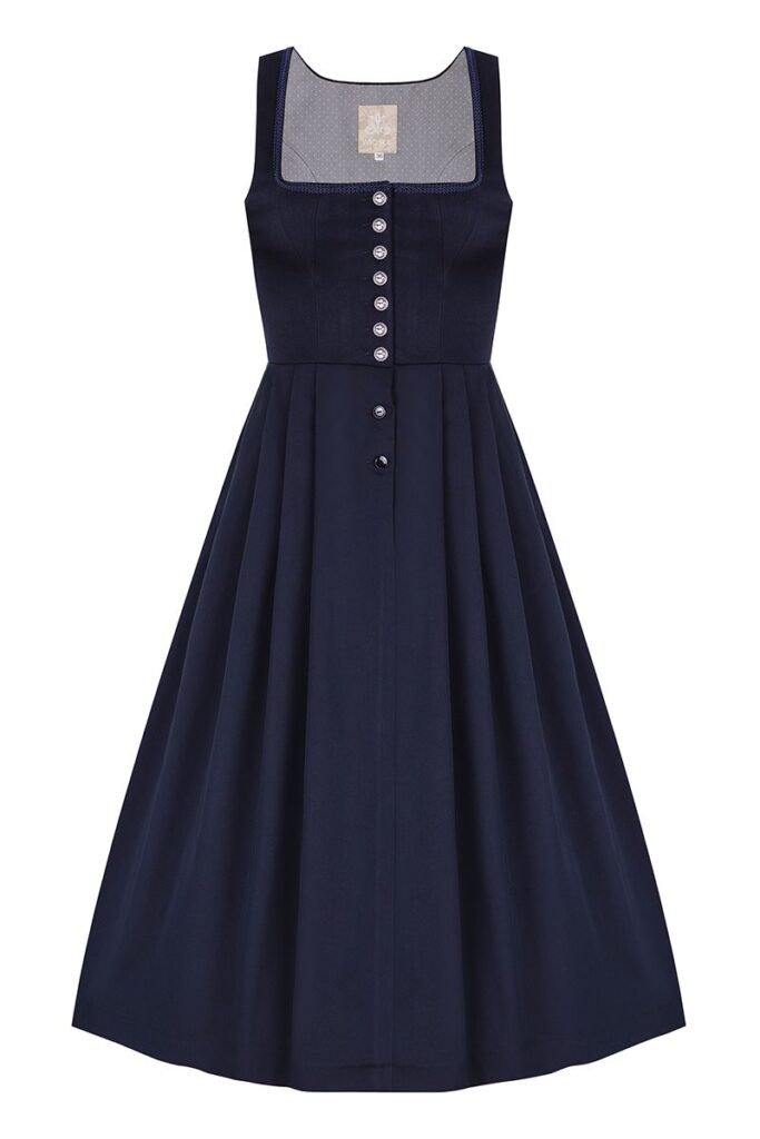 Dirndl lang 80 cm Gastro dunkelblau Britta 010944 ~ 54