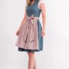 Mini Dirndl 60 cm blau altrosa Valentina 009060 ~ 44
