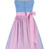 Midi Dirndl 65 cm hellblau rosa Lisa 014673 ~ 50