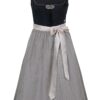 Dirndl ÜBERSEE (65 cm) schwarz coffee ~ 44 ~ schwarz taupe