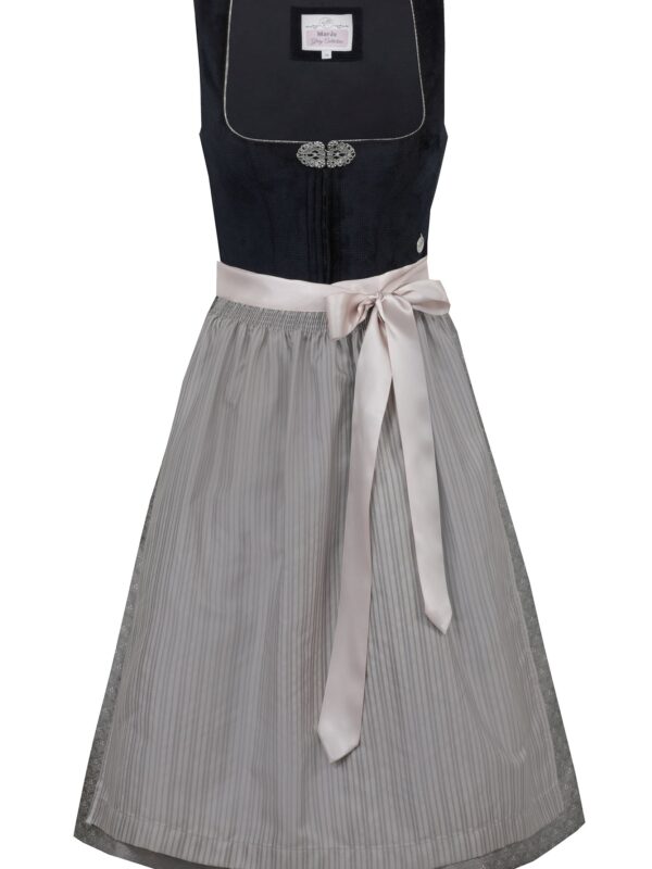 Dirndl ÜBERSEE (65 cm) schwarz coffee ~ 44 ~ schwarz taupe