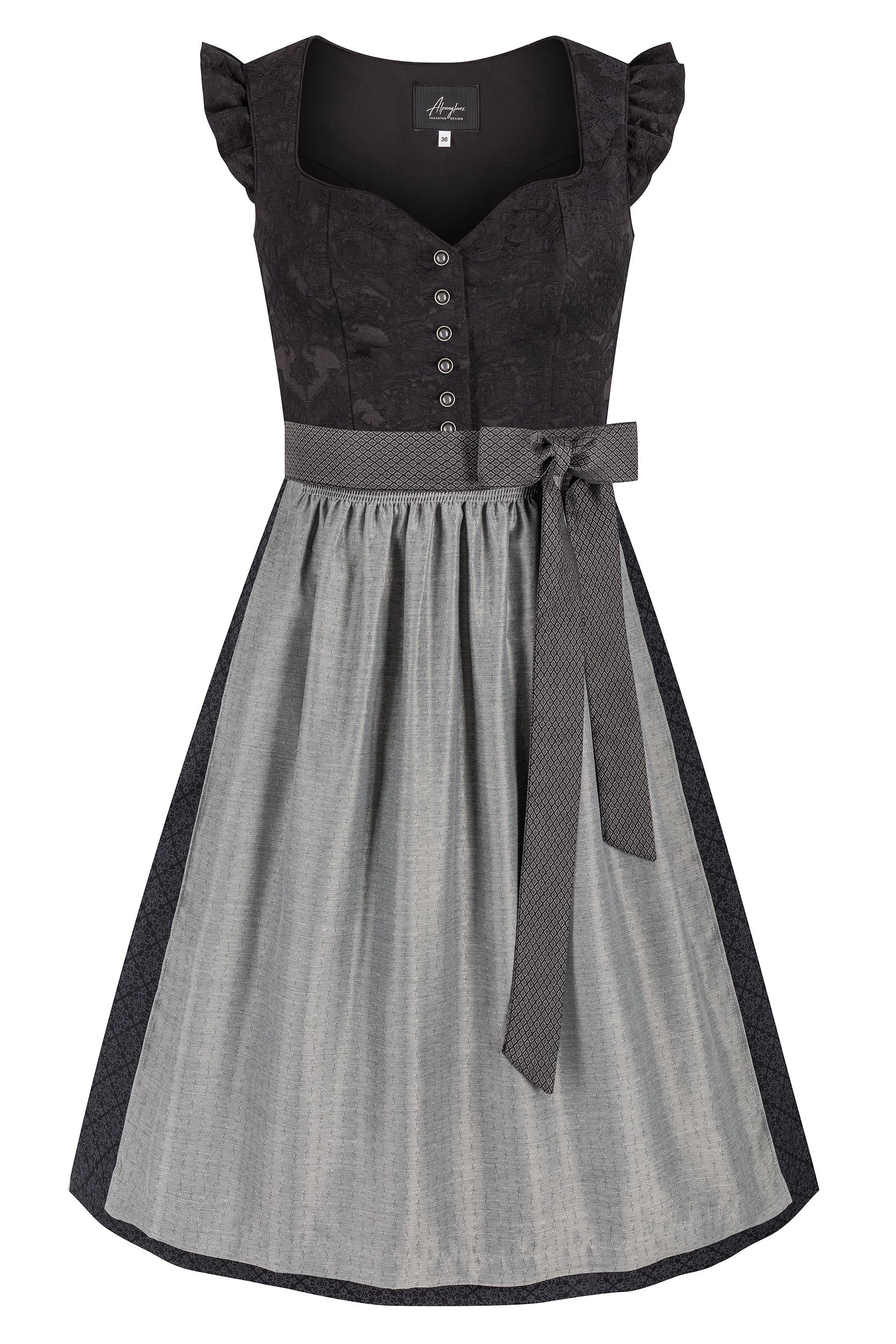 Dirndl ELEONORE (70 cm) ~ 42 ~ schwarz