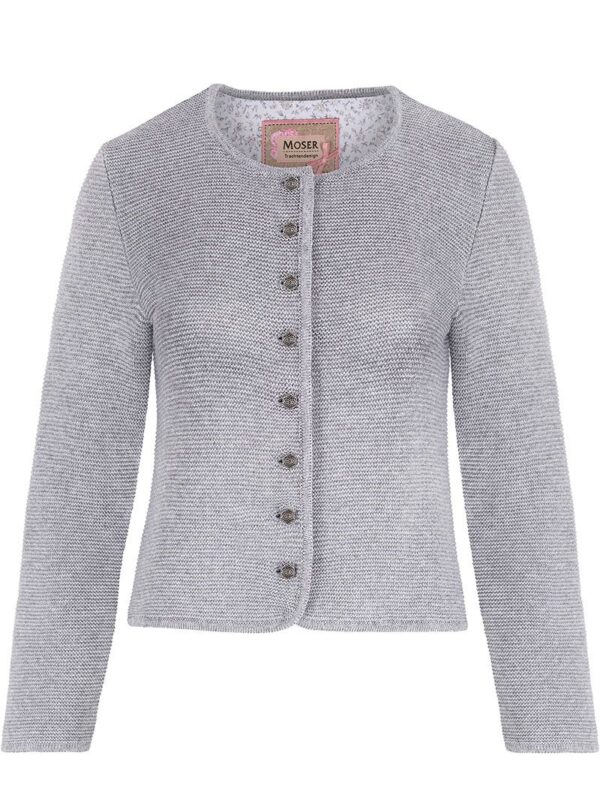 Trachten Strickjacke hellgrau Franziska 014422 ~ 40