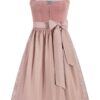 Midi Dirndl 70 cm rosenholz altrosa Samt Sarah 016252 ~ 38