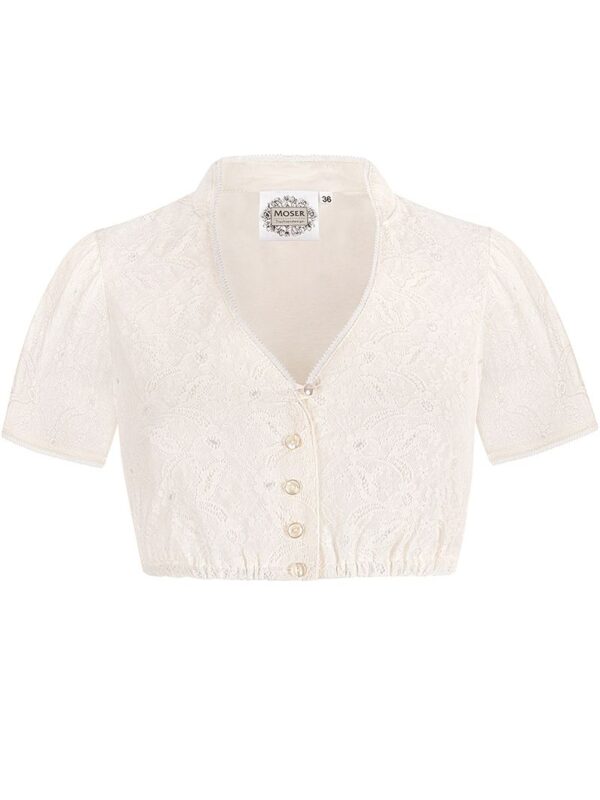 Dirndlbluse Spitze creme Stretch 011709 ~ 30