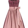 Midi Dirndl 70 cm aubergine altrosa Mariella 016587 - limitiert ~ 42