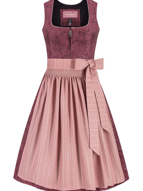 Midi Dirndl 70 cm aubergine altrosa Mariella 016587 - limitiert ~ 42