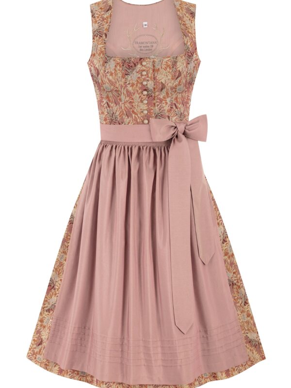 Dirndl in Leinenoptik (70 cm) ~ 36 ~ rost