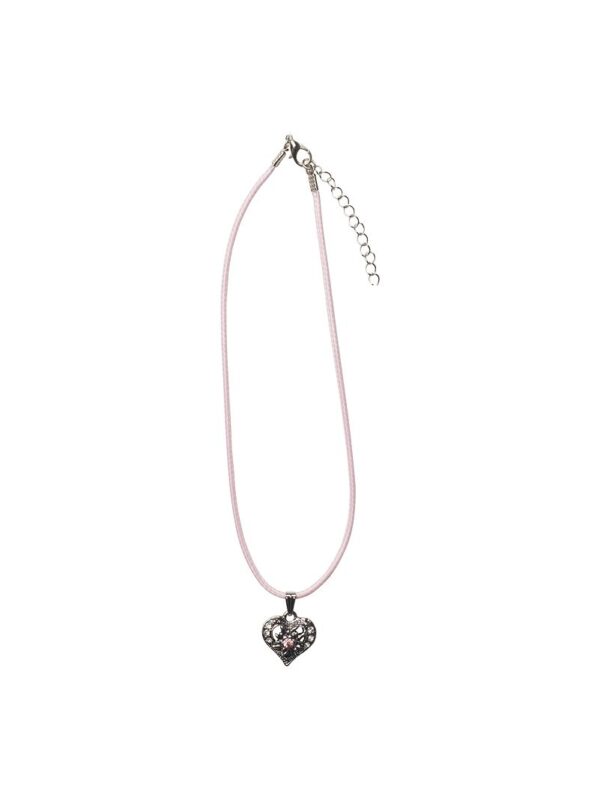 Kinder Collier mit Herzanhänger 000159 ~ rosa
