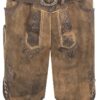 Lederhose (große Größen) kurz mit Gürtel braun antik Alexander 015051 ~ 32