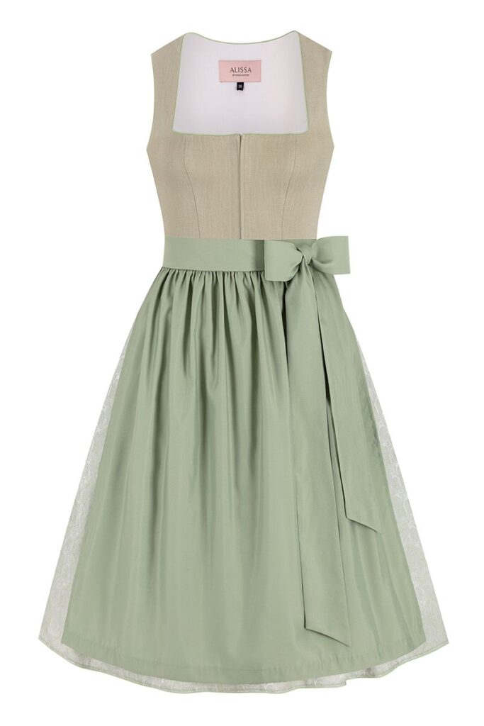 Festdirndl mit Leinen-Mieder (70 cm) ~ 40