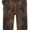 Lederhose kurz mit Gürtel braun-antik Boandlkramer 002789 ~ 58