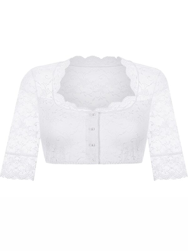 Dirndlbluse weiß Stretch Kathi 012897 ~ 36