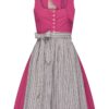 Mini Dirndl 60 cm beere grau inkl. Schal Clara 007859 ~ 32