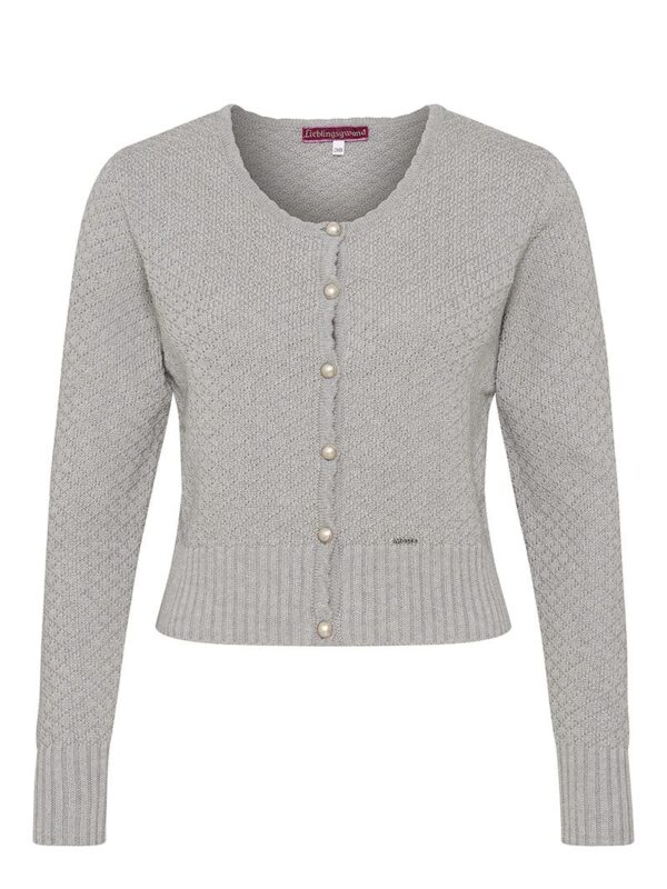 Trachten Strickjacke hellgrau Marlene 010951 ~ 38