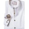 Trachtenhemd langarm weiß Hannes 006995 - slimfit ~ XS