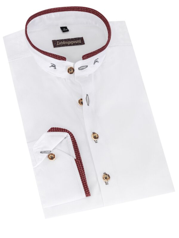 Trachtenhemd VINZENT (slim fit) ~ 36 ~ weiß