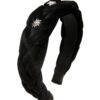 Samt Haarreif mit Strass-Edelweiß