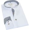 Trachtenhemd langarm weiß grau Pilsensee 010670 ~ 3XL