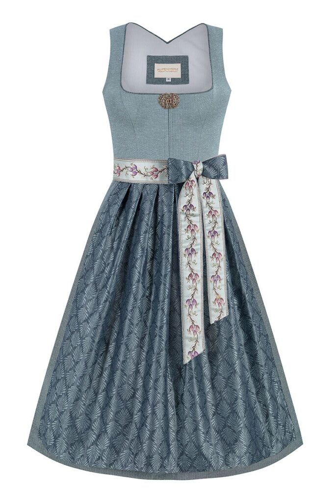 Midi Dirndl 70 cm petrol Paloma 016102 ~ 34
