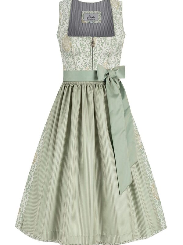 Midi Dirndl 70 cm creme mintgrün Gloria 015703 ~ 34