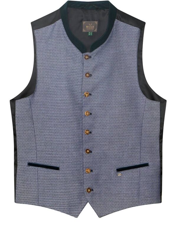Trachtenweste grau blau Marcel 010859 ~ 60