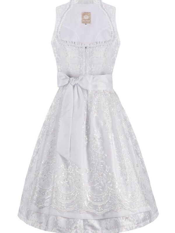 Hochzeitsdirndl midi 70cm weiß Clara 001635 ~ 34