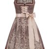 Mini Dirndl 60 cm aubergine taupe Aline 012914 ~ 36