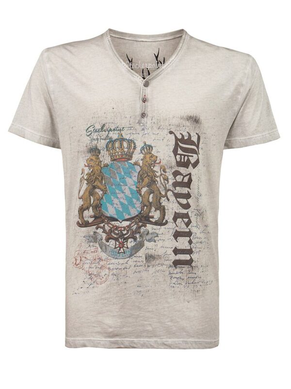 Trachtenshirt hellgrau Luggi 011095 ~ XL