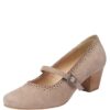 Pumps taupe mit Riemchen 005399 ~ 42
