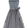 Dirndl TAMARA (70 cm) ~ 38 ~ blaugrau