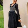 Dirndl ENSDORF (65 cm) schwarz ~ 44 ~ schwarz