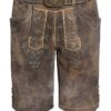 Lederhose kurz mit Gürtel braun antik Eilert 002371 ~ 54