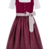 Kinder Dirndl rot Samt Caroline 015895 ~ 152