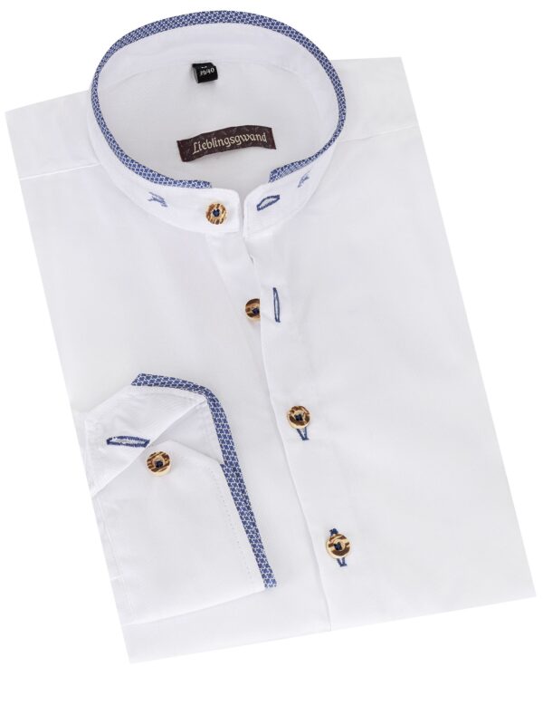 Trachtenhemd VINZENT (slim fit) ~ 44 ~ weiß