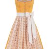Midi Dirndl 65 cm gelb creme Flora 016315 ~ 32