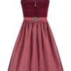 Midi Dirndl 70 cm dunkelrot Samt Pascal 015078 ~ 38