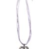 Collier mit Herzanhänger 000156 ~ flieder